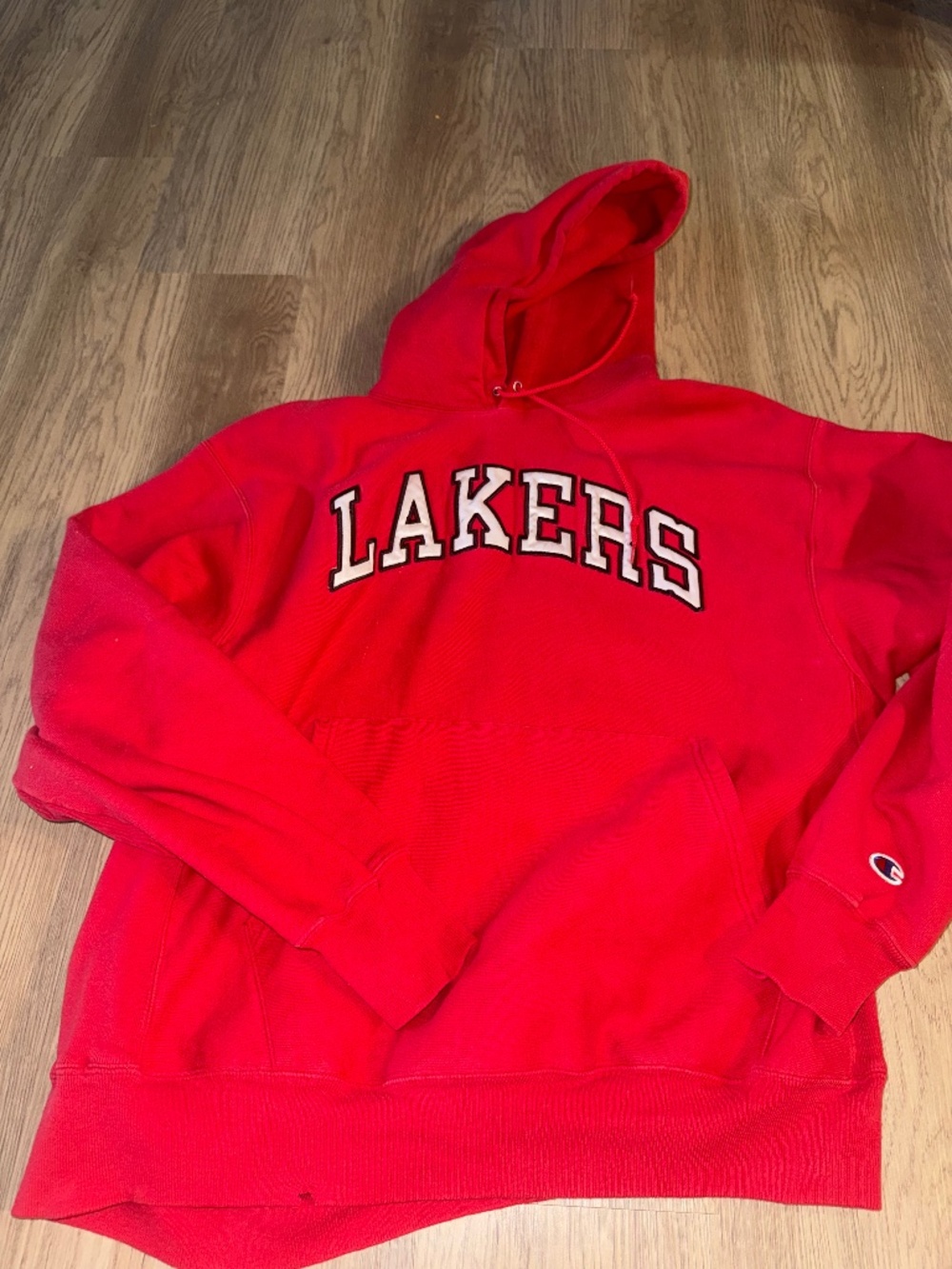 Champion Reverse Weave Lakers Hoodie Oversized College Streetwear Sweatshirt